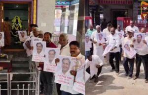 ಜಸ್ಟೀಸ್ ಫಾರ್ ಸಿದ್ದರಾಮಯ್ಯ – ಫೋಟೋ ಇಟ್ಟು ಸಿಎಂ ಪರ ಪೂಜೆ ಸಲ್ಲಿಸಿದ ಅಭಿಮಾನಿಗಳು