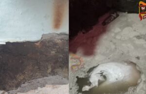 ಏಕಾಏಕಿ ಮನೆಗಳಲ್ಲಿ ನೆಲ ಕುಸಿತ – ಗ್ರಾಮಸ್ಥರಲ್ಲಿ ಆತಂಕ..!