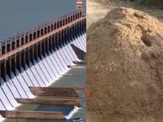 ತುಂಗಭದ್ರಾ ನದಿಗೆ ಅಡ್ಡಲಾಗಿ ಸೇತುವೆ ನಿರ್ಮಿಸಿ ಮರಳು ಲೂಟಿ