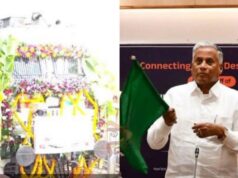 ತಿರುಪತಿ-ಶಿರಡಿ ರೈಲ್ವೆ ಎಕ್ಸ್ಪ್ರೆಸ್ಗೆ ಸಚಿವ ಸೋಮಣ್ಣ ಚಾಲನೆ