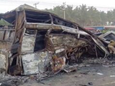 ಬಸ್ಸಿನ ಡೀಸೆಲ್ ಟ್ಯಾಂಕ್ಗೆ ಟ್ರಕ್ ಡಿಕ್ಕಿ – ಸೀಬರ್ಡ್ ಮಾಲೀಕ ಹೇಳಿಕೆ..!