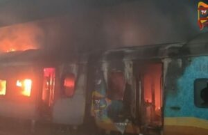 158 ಪ್ರಯಾಣಿಕರಿದ್ದ, ರೈಲಿನ 2 ಕೋಚ್ಗಳಿಗೆ ಬೆಂಕಿ – ಓರ್ವ ಸಾವು..!