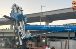 ಅಗರ ಮೆಟ್ರೋ ಕಾಮಗಾರಿ ವೇಳೆ ಅವಘಡ – ಆಯತಪ್ಪಿ ಬಿದ್ದ ಕ್ರೇನ್