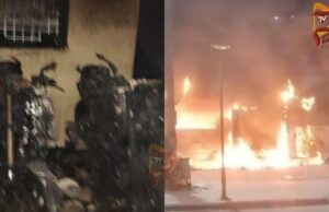 ಶಾರ್ಟ್ ಸರ್ಕ್ಯೂಟ್ನಿಂದ ಶೋರೂಂಗೆ ಬೆಂಕಿ; ಎಲೆಕ್ಟ್ರಿಕ್ ಬೈಕ್ಸ್ ಸುಟ್ಟು ಭಸ್ಮ