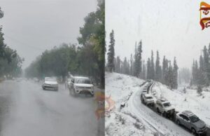 ದೆಹಲಿ ಸೇರಿ ಪ್ರದೇಶದಾದ್ಯಂತ ಮಳೆ; ಕಾಶ್ಮೀರದಲ್ಲಿ ಹಿಮಪಾತ