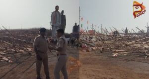 ಸಿಎಂ ಭಾಗಿಯಾಗಬೇಕಿದ್ದ ಕಾರ್ಯಕ್ರಮದಲ್ಲಿ ಅವಘಡ; ಕಟೌಟ್ ಮುರಿದು ಬಿದ್ದು – ಮೂವರು ಗಂಭೀರ ಸ್ಥಿತಿ..