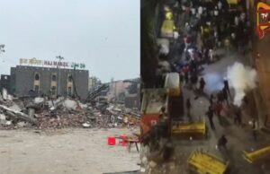 ಮಸೀದಿ ಬಳಿಯ ಅಕ್ರಮ ಕಟ್ಟಡಗಳು ಧ್ವಂಸ; ಕಲ್ಲುತೂರಾಟ, ಐವರು ಪೊಲೀಸರಿಗೆ ಗಾಯ