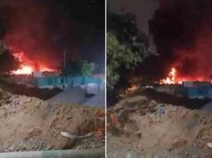 ಅಕ್ರಮ ಬಾಂಗ್ಲಾ ವಲಸಿಗರು ನೆಲೆಸಿದ್ದ ಶೆಡ್ಗಳು ಬೆಂಕಿಗಾಹುತಿ