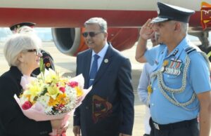 ಬೆಂಗಳೂರಿಗೆ ಆಗಮಿಸಿದ ಫ್ರಾನ್ಸ್ ರಕ್ಷಣಾ ಸಚಿವೆ ಕ್ಯಾಥರಿನ್ ವೌಟ್ರಿನ್