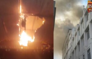 ನರ್ಸಿಂಗ್ ಕಾಲೇಜಿನಲ್ಲಿ ಅಗ್ನಿ ಅವಘಡ – ಹೊತ್ತಿ ಉರಿದ ಕಟ್ಟಡ..!