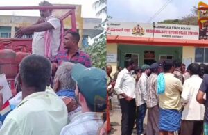 ಸಿಲಿಂಡರ್ಗೆ ಮುಗಿಬಿದ್ದ ಜನ – ಪೊಲೀಸ್ ರಕ್ಷಣೆಯಲ್ಲಿ ಗ್ಯಾಸ್ ಸಿಲಿಂಡರ್ ವಿತರಣೆ..!