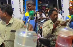 ಪೆಟ್ರೋಲ್ ದರ ಹೆಚ್ಚಾಗುತ್ತೆ ಅಂತ, ಬಂಕ್ಗೆ ನೀರಿನ ಜಾರ್ ಹೊತ್ತುಕೊಂಡು ಬಂದ ಸವಾರ..!