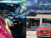 ಕುಡಿದು ಬಂದವನಿಗೆ ಟೆಸ್ಟ್ ಡ್ರೈವ್ ನೀಡಿ ಕಾರ್ ಶೋರೂಂ ಸಿಬ್ಬಂದಿ ಎಡವಟ್ಟು – ವಾಹನಗಳಿಗೆ ಡಿಕ್ಕಿ