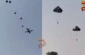 ಪ್ಯಾರಾಚೂಟ್ ತರಬೇತಿ ವೇಳೆ ಅವಘಡ – ಎತ್ತರದಿಂದ ಬಿದ್ದು, ಇಬ್ಬರು ಸೈನಿಕರಿಗೆ ಗಾಯ