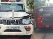 ಸರ್ಕಾರಿ ಬಸ್ಗೆ ಗುದ್ದಿದ ಡೆಪ್ಯುಟಿ ಸ್ಪೀಕರ್ ಎಸ್ಕಾರ್ಟ್ ವಾಹನ – ಕೇಸ್ ದಾಖಲು