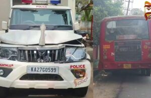 ಸರ್ಕಾರಿ ಬಸ್ಗೆ ಗುದ್ದಿದ ಡೆಪ್ಯುಟಿ ಸ್ಪೀಕರ್ ಎಸ್ಕಾರ್ಟ್ ವಾಹನ – ಕೇಸ್ ದಾಖಲು