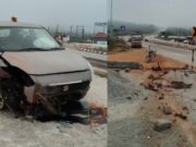 ಕೇರಳಕ್ಕೆ ಮತ ಚಲಾಯಿಸಲು ಹೊರಟಿದ್ದಾಗ, ಕಾರು ಅಪಘಾತ..!