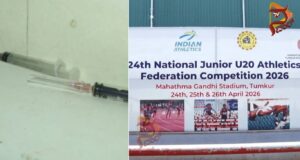 ಶೌಚಾಲಯದಲ್ಲಿ ಸಿರಿಂಜ್ಗಳು ಪತ್ತೆ – ರಾಷ್ಟ್ರೀಯ ಕ್ರೀಡಾಕೂಟದಲ್ಲಿ ಉದ್ದೀಪನ ಶಂಕೆ..!