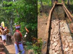 ದೈವದ ಭಂಡಾರ ಮೆರವಣಿಗೆ ವೇಳೆ ಕುಸಿದ ಕಾಲು ಸಂಕ