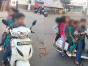 ಒಂದೇ ಸ್ಕೂಟರ್ನಲ್ಲಿ 6 ಅಪ್ರಾಪ್ತರ ಸವಾರಿ – ಫೋಟೋ ಹಾಕಿ, ಪೋಷಕರ ವಿರುದ್ಧ ಆಕ್ರೋಶ..!