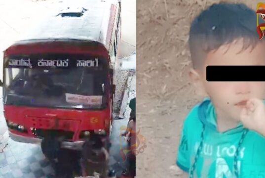 ವೇಗವಾಗಿ ಬಂದು ಬೇಕರಿಗೆ ನುಗ್ಗಿದ ಬಸ್ – 2 ವರ್ಷದ ಮಗು ಸಾವು..!