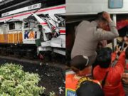 ಟ್ಯಾಕ್ಸಿ ಡಿಕ್ಕಿಯಿಂದ ಶುರುವಾದ ಅವಾಂತರ: ಇಂಡೋನೇಷ್ಯಾದಲ್ಲಿ ಮಹಿಳಾ ರೈಲು ಬೋಗಿ ನಜ್ಜುಗುಜ್ಜು; 14 ಸಾವು