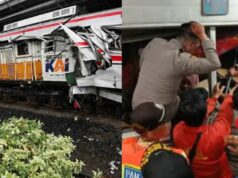 ಟ್ಯಾಕ್ಸಿ ಡಿಕ್ಕಿಯಿಂದ ಶುರುವಾದ ಅವಾಂತರ: ಇಂಡೋನೇಷ್ಯಾದಲ್ಲಿ ಮಹಿಳಾ ರೈಲು ಬೋಗಿ ನಜ್ಜುಗುಜ್ಜು; 14 ಸಾವು