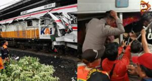 ಟ್ಯಾಕ್ಸಿ ಡಿಕ್ಕಿಯಿಂದ ಶುರುವಾದ ಅವಾಂತರ: ಇಂಡೋನೇಷ್ಯಾದಲ್ಲಿ ಮಹಿಳಾ ರೈಲು ಬೋಗಿ ನಜ್ಜುಗುಜ್ಜು; 14 ಸಾವು