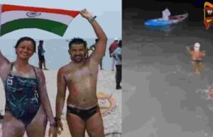 ಶ್ರೀಲಂಕಾದಿಂದ ಭಾರತಕ್ಕೆ ಸುಮಾರು 32 ಕಿ.ಮೀ., ಈಜುವ ಮೂಲಕ; ಐಟಿ ವೃತ್ತಿ ಪರ ದಂಪತಿ ಇತಿಹಾಸ ಸೃಷ್ಠಿ..!