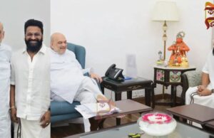 ಚುನಾವಣಾ ಫಲಿತಾಂಶಕ್ಕೆ ಮುಂಚೆ ಅಮಿತ್ ಶಾರನ್ನ ಭೇಟಿಯಾದ ನಟ ರಿಷಬ್ ಶೆಟ್ಟಿ