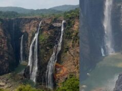 ಜೋಗ್ ಫಾಲ್ಸ್ನಲ್ಲಿ ಕುಸಿದು ಬಿದ್ದ ಬಂಡೆ – ಬೆಚ್ಚಿಬಿದ್ದ ಪ್ರವಾಸಿಗರು..!