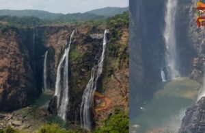 ಜೋಗ್ ಫಾಲ್ಸ್ನಲ್ಲಿ ಕುಸಿದು ಬಿದ್ದ ಬಂಡೆ – ಬೆಚ್ಚಿಬಿದ್ದ ಪ್ರವಾಸಿಗರು..!