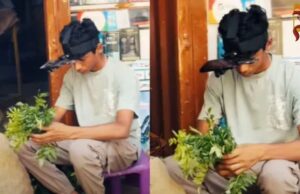 ತಲೆಗೆ ಐಫೋನ್ ಕಟ್ಟಿಕೊಂಡು ತರಕಾರಿ ಮಾರಾಟ ಮಾಡಿದ ಬೆಂಗಳೂರು ವ್ಯಾಪಾರಿ; ಕಾರಣ ತಿಳಿದು ಬೆರಗಾದ ನೆಟ್ಟಿಗರು..!