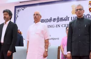 ವಿಜಯ್ ಸಂಪುಟ ವಿಸ್ತರಣೆ: 21 ಟಿವಿಕೆ, ಇಬ್ಬರು ಕಾಂಗ್ರೆಸ್ ಶಾಸಕರು ಸಚಿವರಾಗಿ ಪ್ರಮಾಣ; AIADMK ಬಣಕ್ಕೆ ಅವಕಾಶ ಇಲ್ಲ