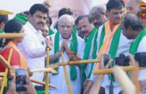 ಯಡಿಯೂರಪ್ಪ ಅಭಿಮಾನೋತ್ಸವ ಸಮಾರಂಭದಲ್ಲಿ ಜನರಿಗೆ ಊಟದ ವ್ಯವಸ್ಥೆ : ಚಿತ್ರದುರ್ಗ