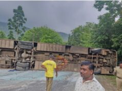ಸೀಬರ್ಡ್ ಬಸ್ ಪಲ್ಟಿ, ಪ್ರಯಾಣಿಕ ಸಾವು : ಅಂಕೋಲಾ ಬಳಿ ಘಟನೆ