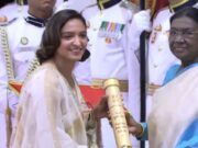 ‘ಪದ್ಮಶ್ರೀ’ ಪ್ರಶಸ್ತಿ ಪಡೆದ ಹರ್ಮನ್ಪ್ರೀತ್ ಕೌರ್