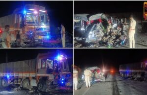 ಕಲಬುರಗಿಯಲ್ಲಿ ಭೀಕರ ಅಪಘಾತ: ಕ್ರೂಸರ್ ಗೆ ಲಾರಿ ಡಿಕ್ಕಿ, ಒಂದೇ ಕುಟುಂಬದ ಐವರು ಸ್ಥಳದಲ್ಲೇ ದುರ್ಮರಣ