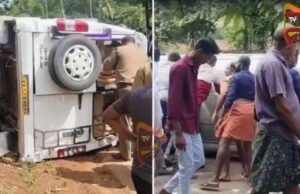 ಕೊಟ್ಟಿಯೂರಿಗೆ ತೆರಳುತ್ತಿದ್ದ ಕರ್ನಾಟಕ ಪ್ರವಾಸಿಗರಿದ್ದ ಟೆಂಪೊ ಅಪಘಾತ