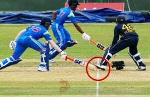 ಬ್ಯಾಟ್ ಸಿಲುಕಿದ ಪರಿಣಾಮ ರನೌಟ್: ಟೀಮ್ ಇಂಡಿಯಾ ಆಟಗಾರನ ವಿಚಿತ್ರ ವಿಕೆಟ್!